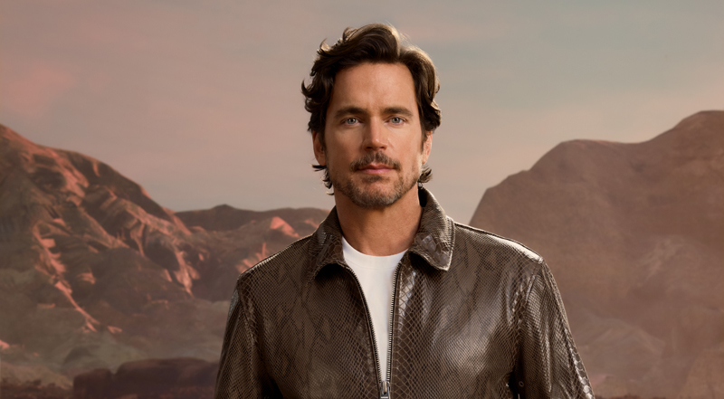 Matt Bomer Poses for Desert-Set Mackage Campaign with Model Stella Maxwell