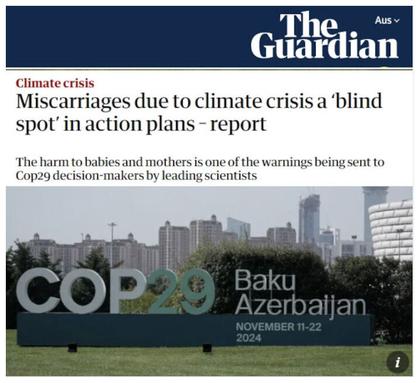 Climate change kills the unborn: The UN wants us to save babies with solar panels and wind plants