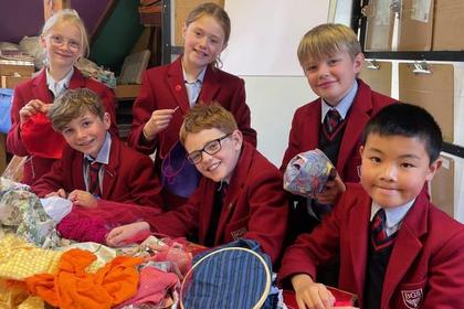 Harrogate pupils celebrate first prize at annual Festival of Quilts – Europe's biggest patchwork and quilting competition
