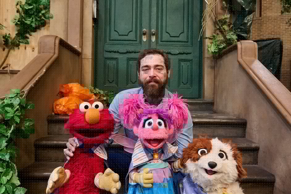 Post Malone Swinging By ‘Sesame Street’