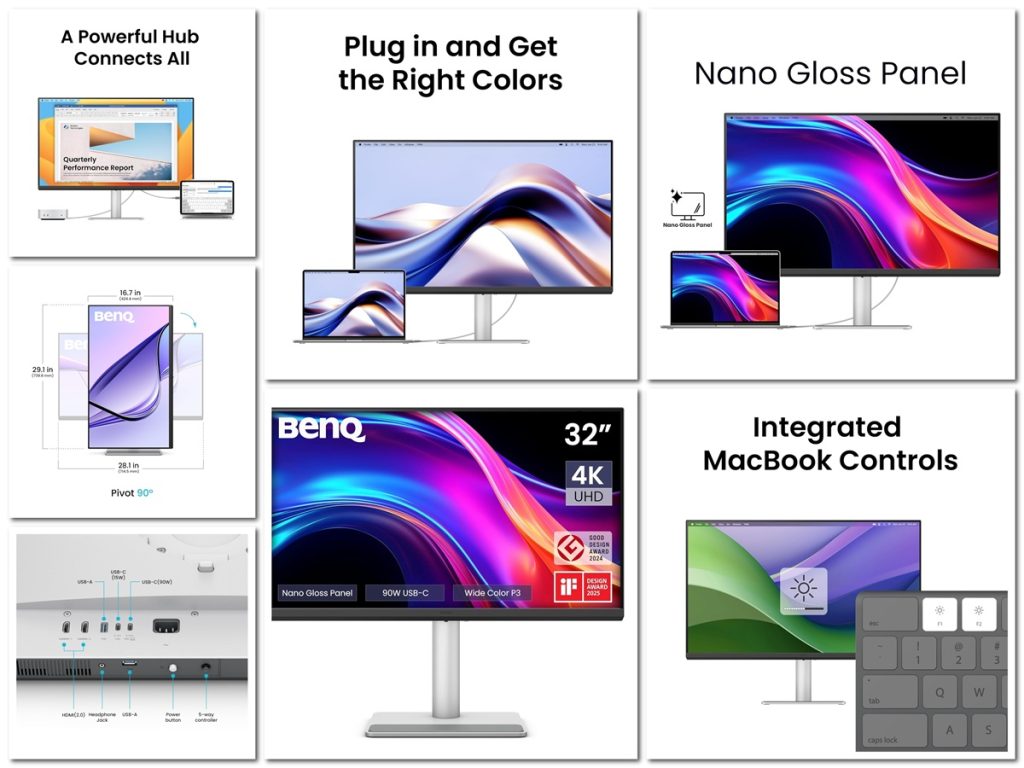 BenQ MA Series 27″ and 32″ 4K Nano glass monitors designed for MacBooks launched in India