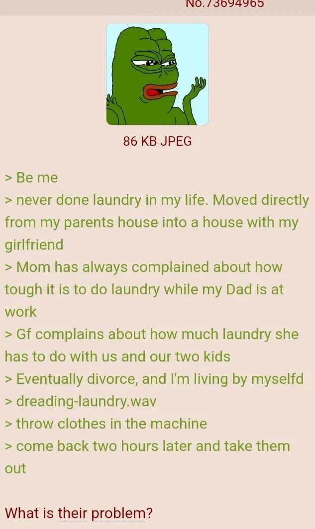 Greentext Stories - Wait until anon discovers folding, ironing and delicate clothes | /r/Greentext