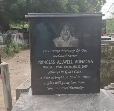 Breaking: Bunmi Akinnanu to be buried beside actress Allwell Ademola in Lagos + Photos