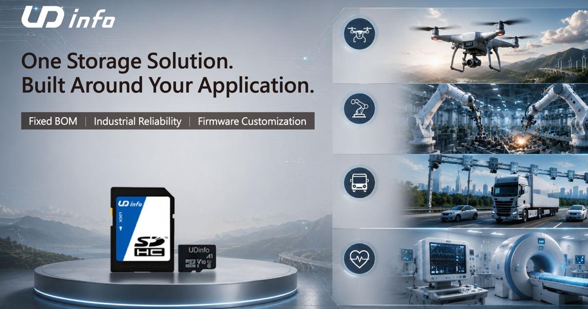UD info Launches One-Stop Industrial-Grade SD and microSD Card Solutions