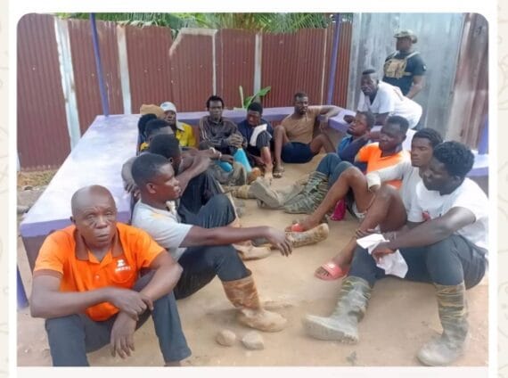 NAIMOS, arrests 40 over illegal mining; excavators guns, GH¢120,000 seized