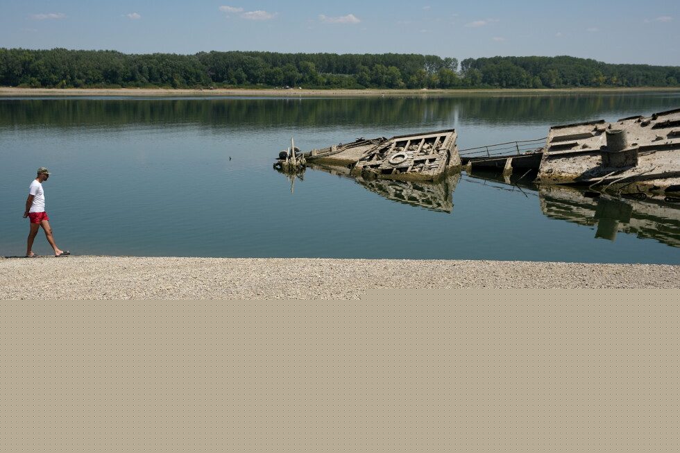 The Danube River’s water is dropping so low that World War II ships are emerging