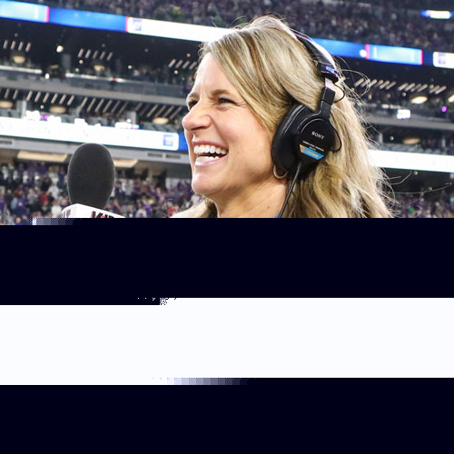 Elise Woodward calls the shots as the new play-by-play voice of the Huskies
