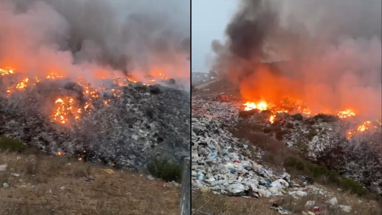 Incendio en basurero clandestino de Tijuana tardará días en extinguirse por completo