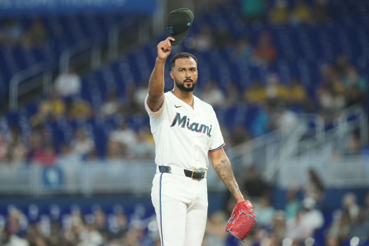 Alcantara becomes Marlins’ career leader in innings pitched in a 7-0 victory over the Angels