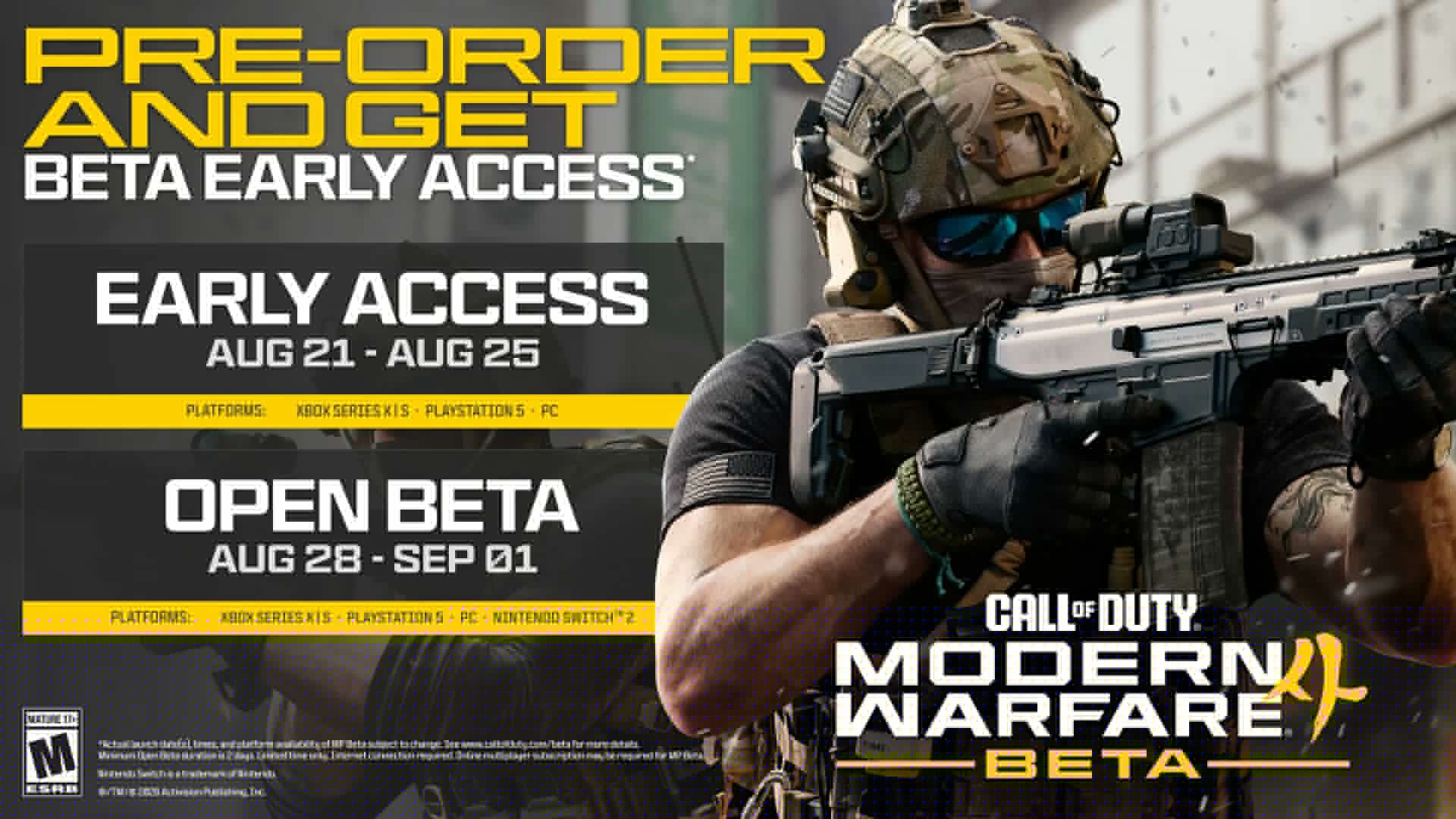 Call of Duty: Modern Warfare 4 Beta Early Access Starts on August 21st for Pre-Orders