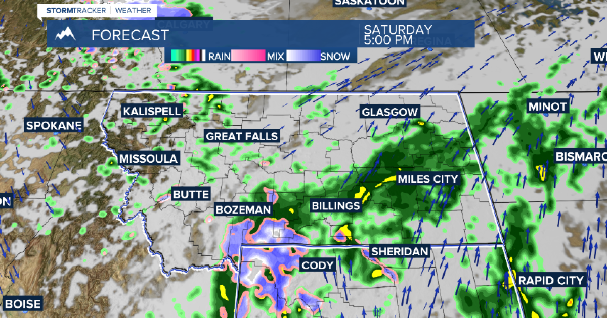 Q2 Billings Area Weather: Rain, mountain snow and cooler air coming on Saturday