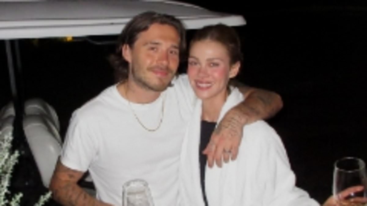 Brooklyn Beckham and wife Nicola Peltz celebrate anniversary of their performative second wedding which excluded his estranged family - after they narrowly missed each other during luxury French holiday