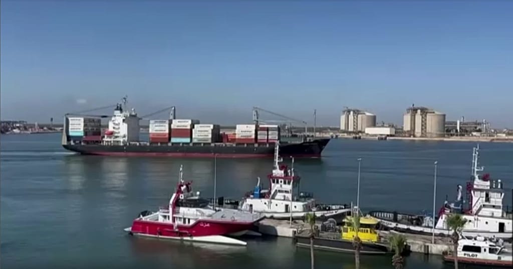 Egypt confirms unidentified drone caused fire at Mediterranean port