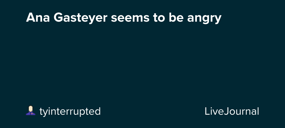 Ana Gasteyer seems to be angry
