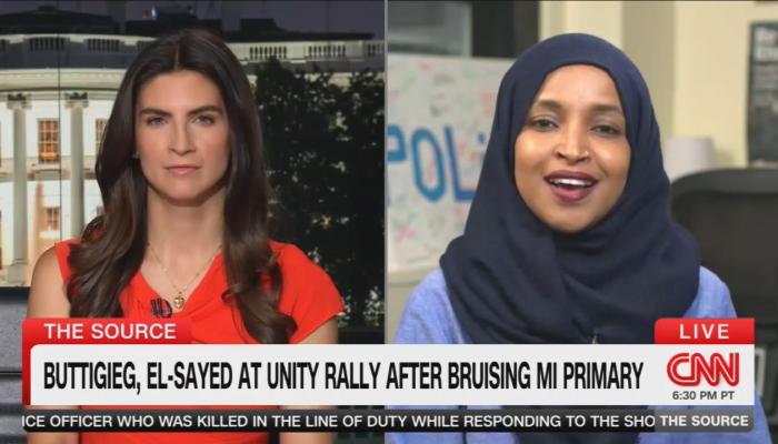 CNN's Collins Tosses Softballs to Ilhan Omar On El-Sayed, Defunding Police, and Hasan Piker