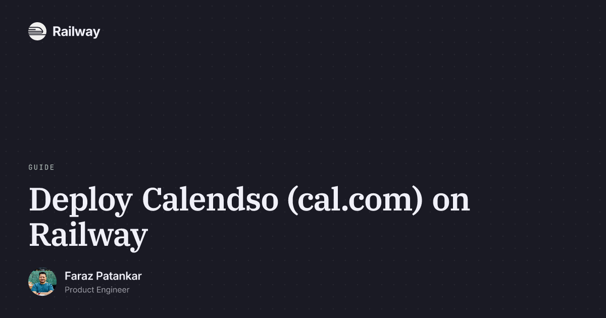 Deploy Calendso (cal.com) on Railway
