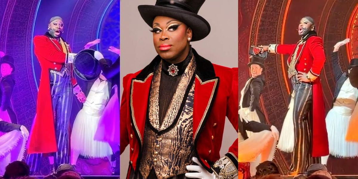 Bob the Drag Queen walks into Moulin Rouge! The Musical purse first—gets standing ovation
