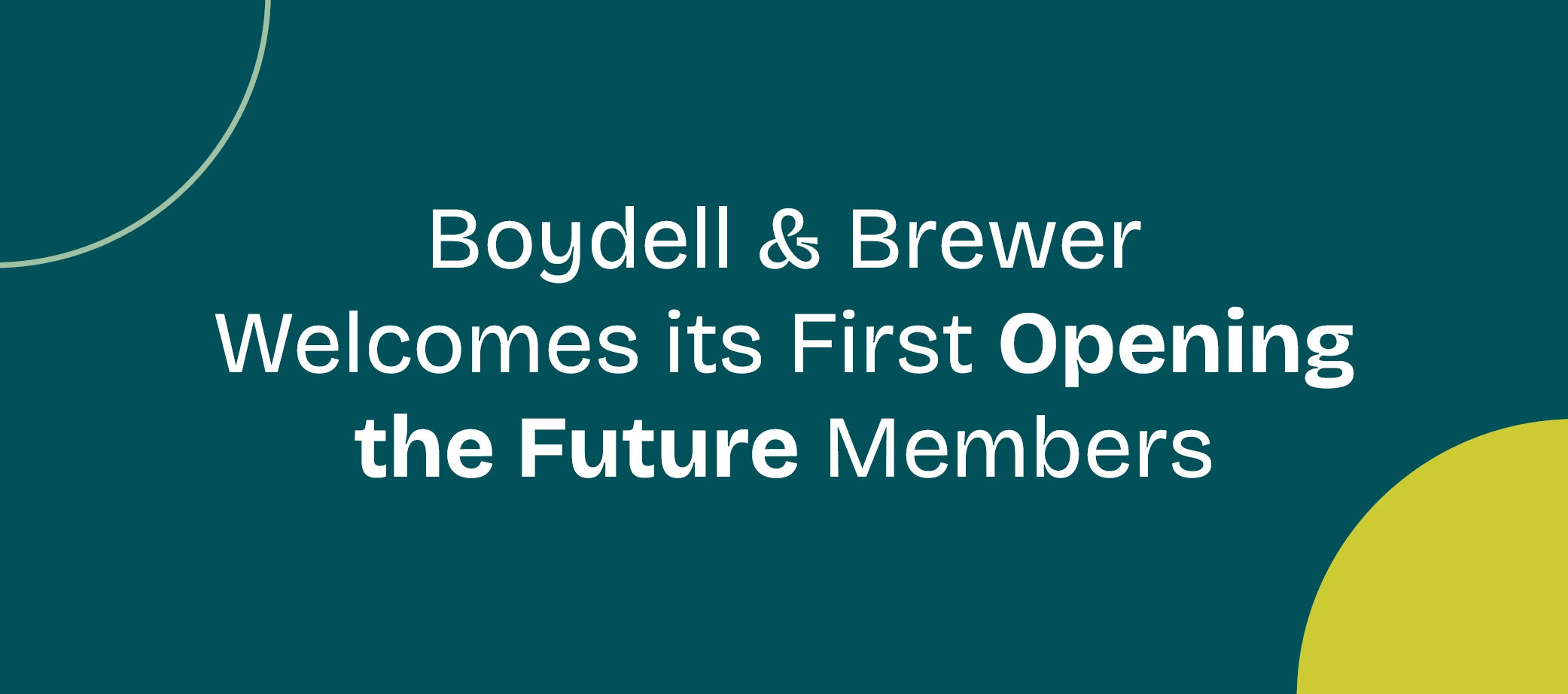 Boydell & Brewer Welcomes its First Opening the Future Members