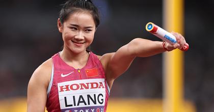 (SP)JAPAN-TOKYO-ATHLETICS-WORLD ATHLETICS CHAMPIONSHIPS-WOMEN'S 4x100M RELAY-HEATS