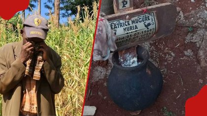 Gatundu: Bizarre scenes as cross from woman's grave is removed, put in strange pot at night