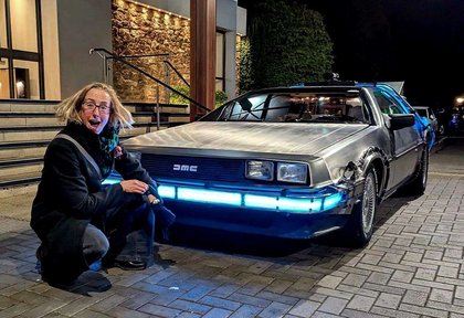 Time travelling DeLorean car of ‘Back to the Future’ fame visits Stratford