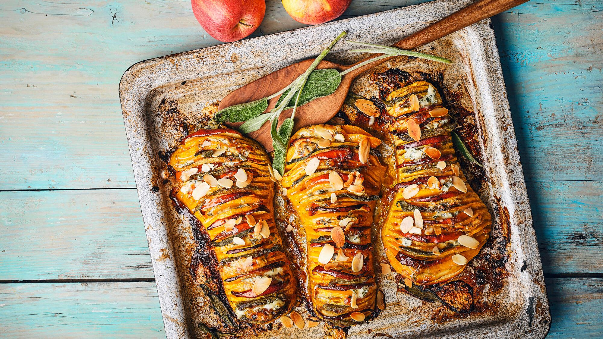 Butternut aux pommes et amandes effilées
