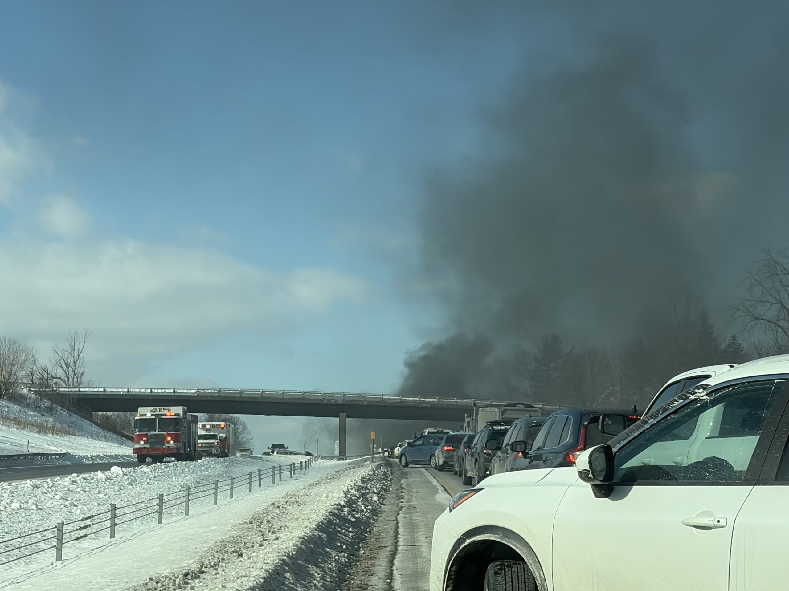 Driver hurt in car fire on Alternate Route 7