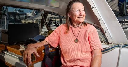 She's the oldest person to sail single-handedly around the world, and she loves Newcastle