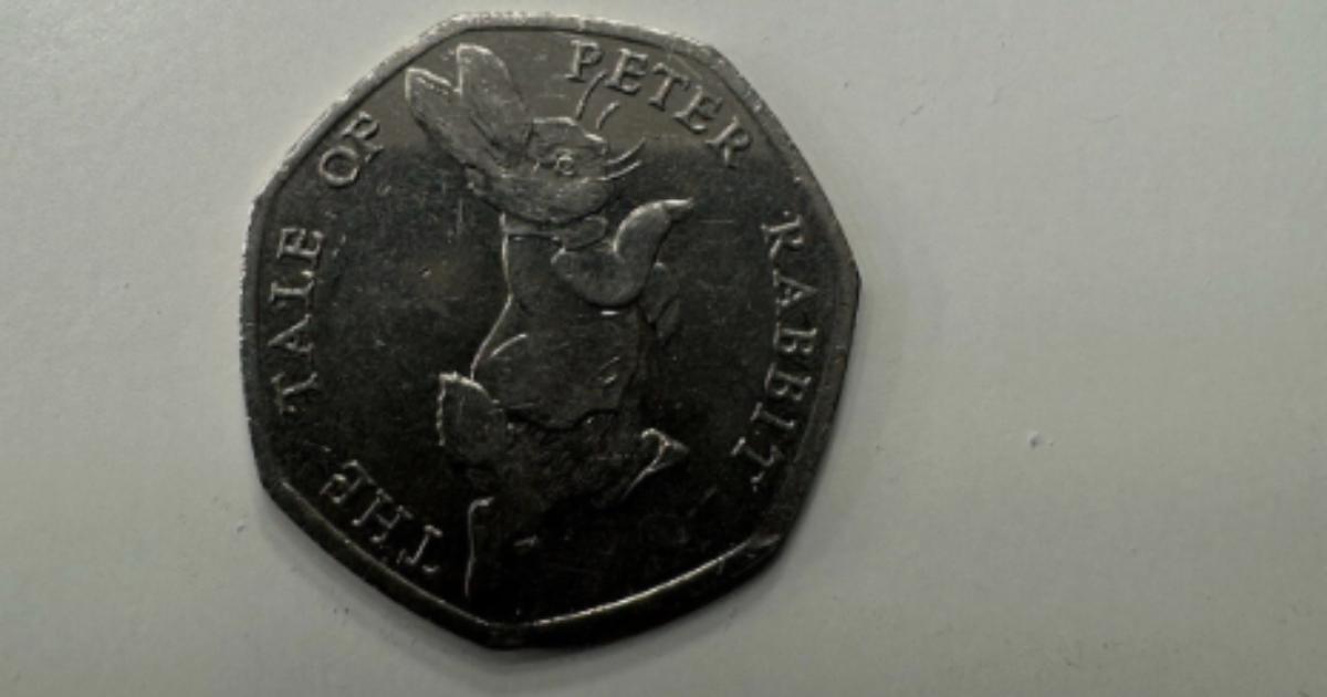 Wrexham seller lists rare Peter Rabbit 50p coin for more than £10,000