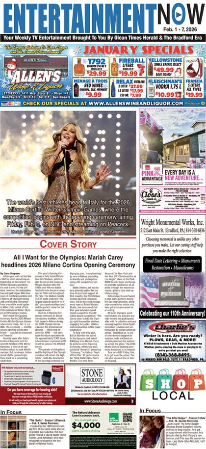 Entertainment Now February 1 – 7, 2026