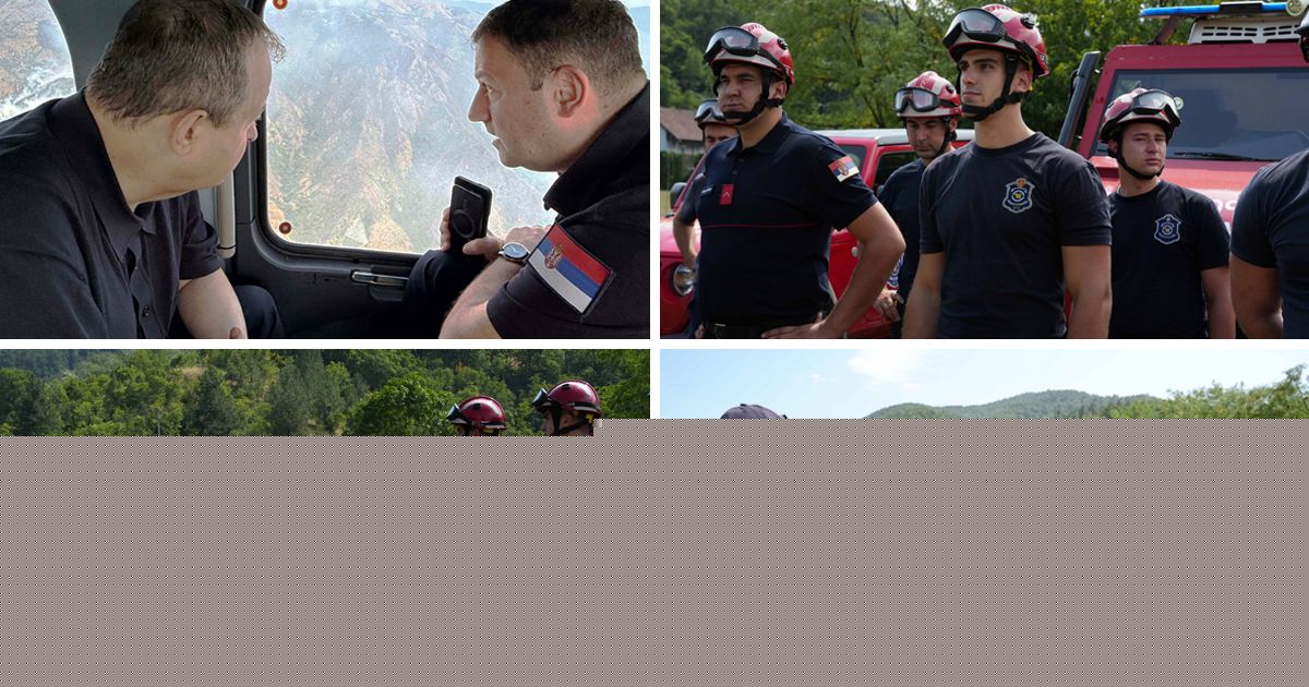 Dačić i Čaušić na žarištima požara: Vatra i dalje bukti na ova četiri mesta, vatrogasci danonoćno rade