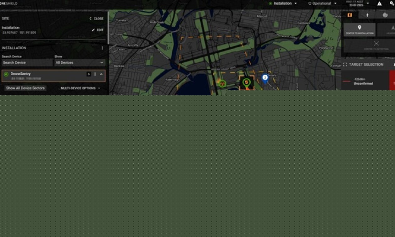 Radio-frequency counter-drone engine detects uncataloged emissions