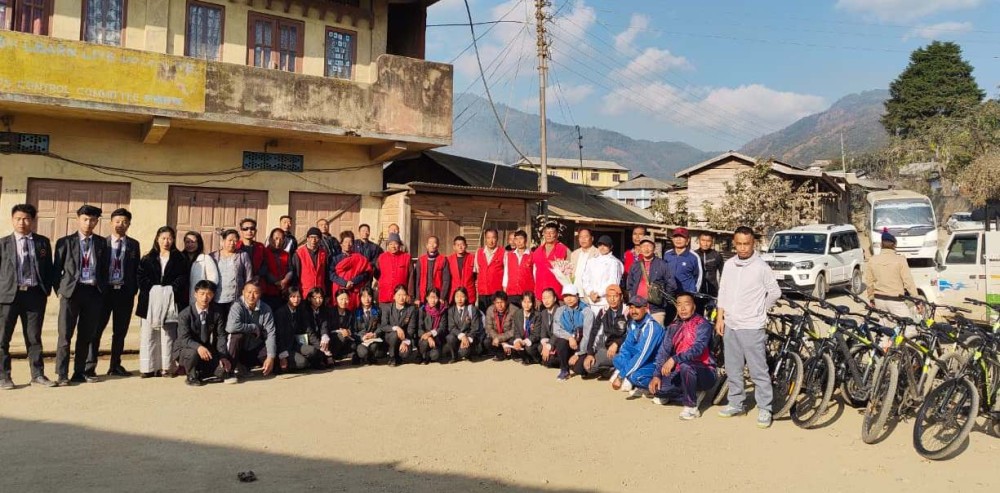Phek Police marks Road Safety Month with cycle rally