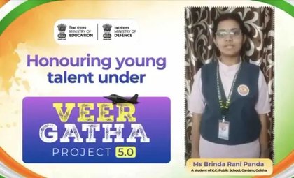 Berhampur Girl Meets PM Modi At Pariksha Pe Charcha, Bags Super 100 Veer Gatha Award