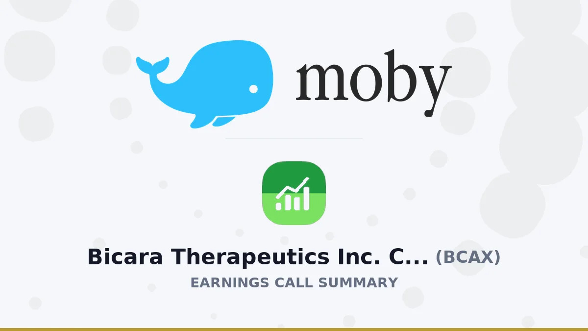 Bicara Therapeutics Inc. Common Stock Q2 2026 Earnings Call Summary