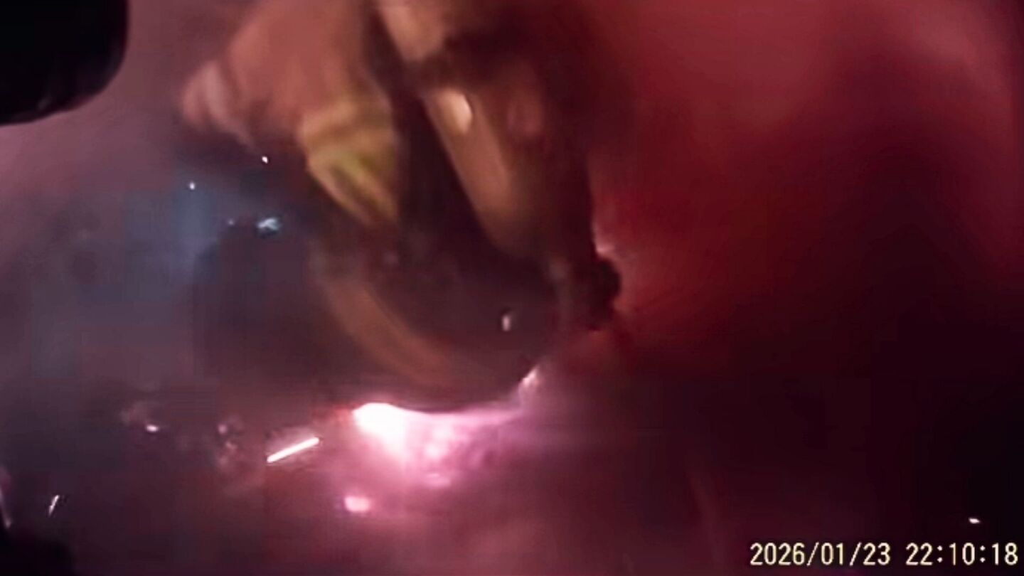 'Are you through the floor?': Helmet cam captures rookie Texas firefighter's fall through floor