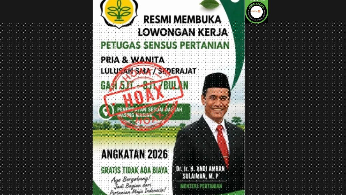 Ragam Hoaks Sasar Kementan, Simak Daftarnya