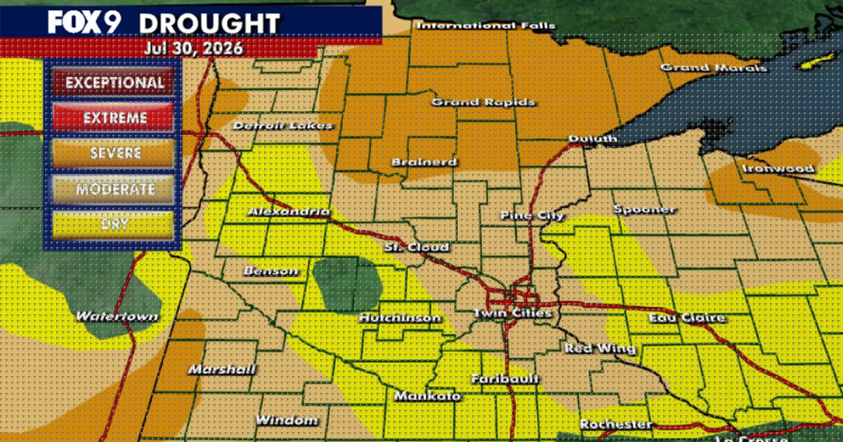Over 95% of Minnesota now in some level of drought