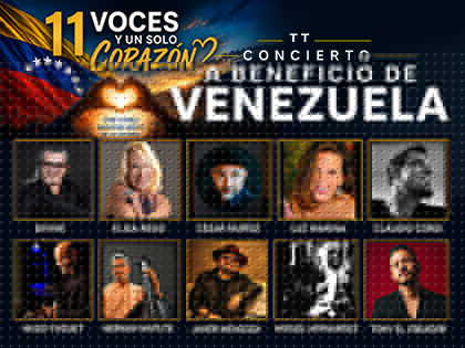 CONCIERTO A BENEFICIO DE VENEZUELA – 11 VOCES Y UN SOLO CORAZÓN