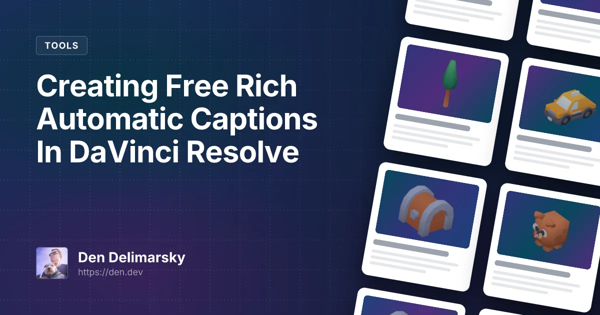 Creating Free Rich Automatic Captions In DaVinci Resolve
