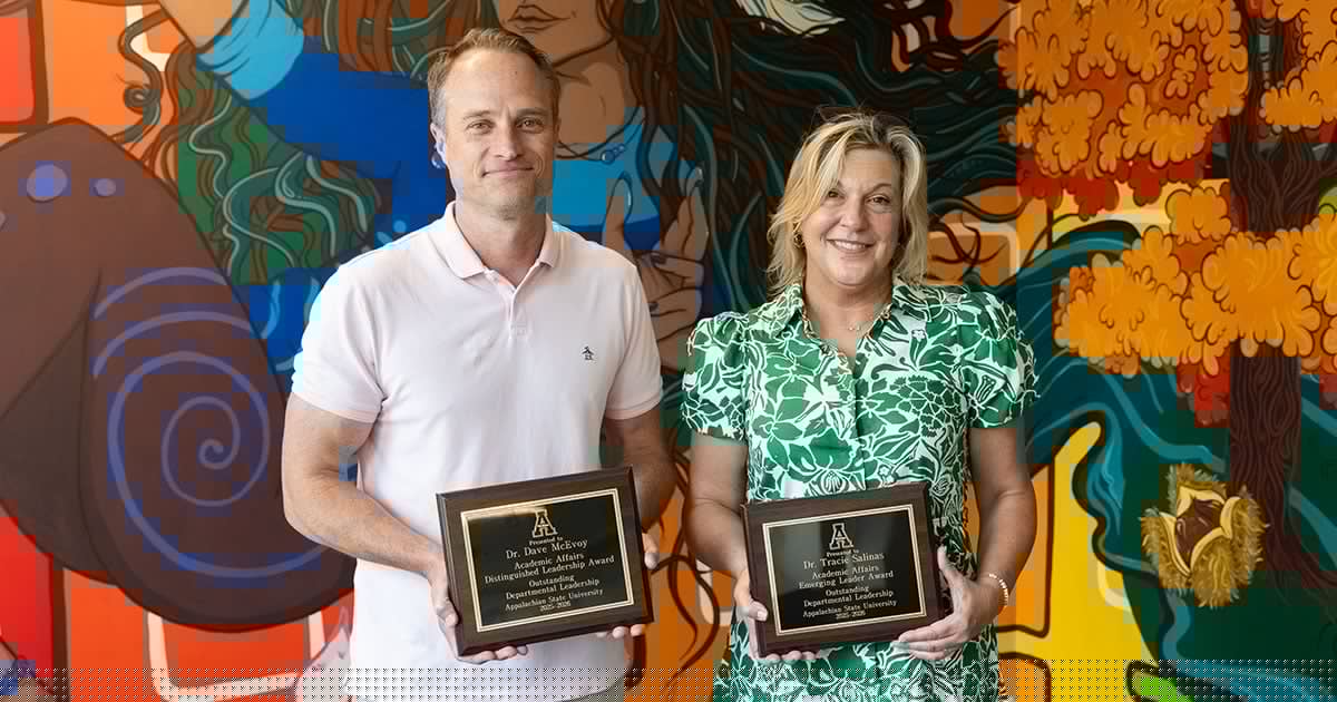 App State Departmental Leadership Awards: McEvoy, Salinas honored for impact on academic community