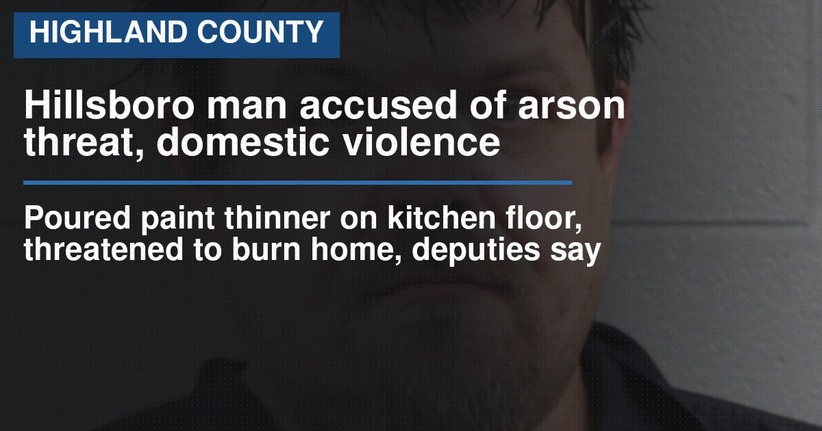 Hillsboro man accused of threatening to set home on fire during domestic dispute