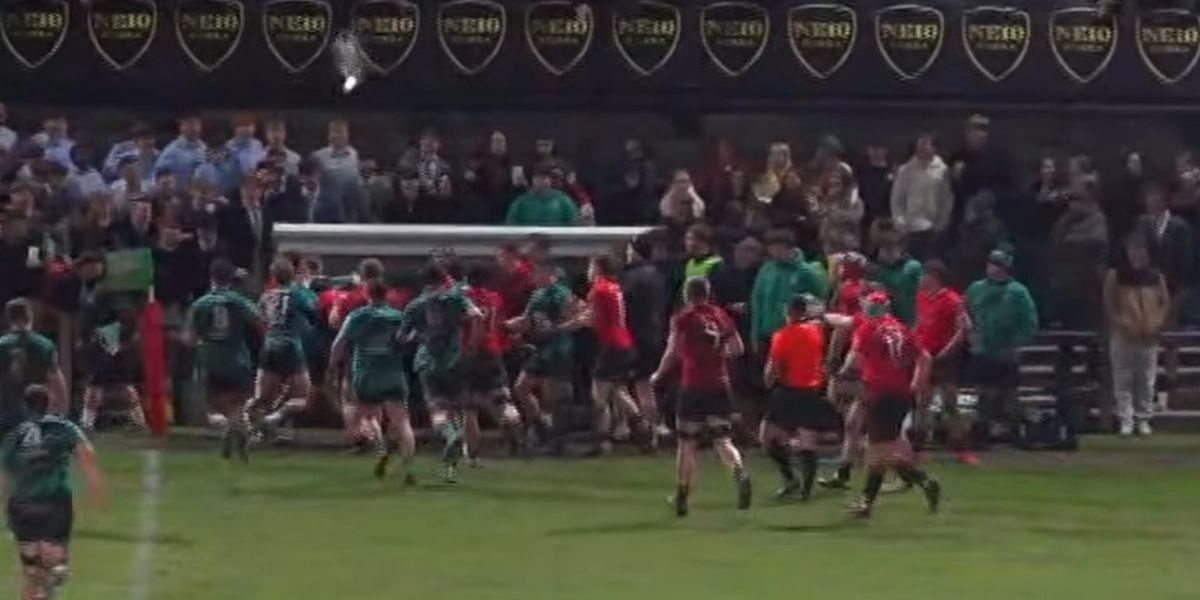 Uni rugby match ‘abandoned’ after 30-man brawl as fans hurl beer over players