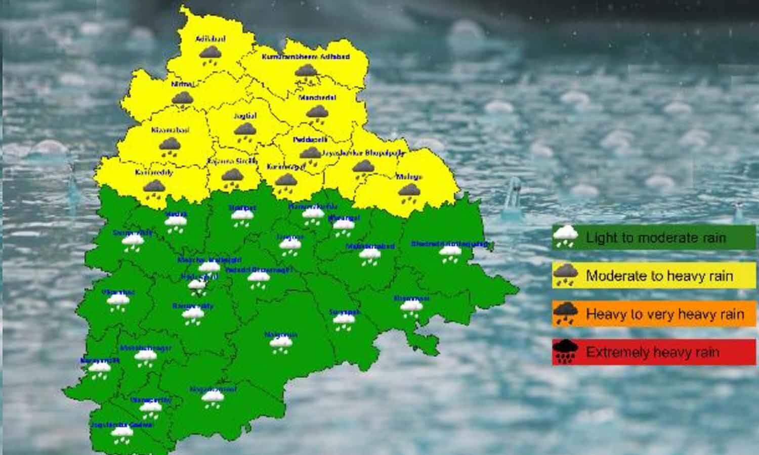 Hyderabad to receive rains on Tuesday, yellow alert issued