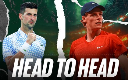 Novak Djokovic vs Jannik Sinner head-to-head record, last five meetings