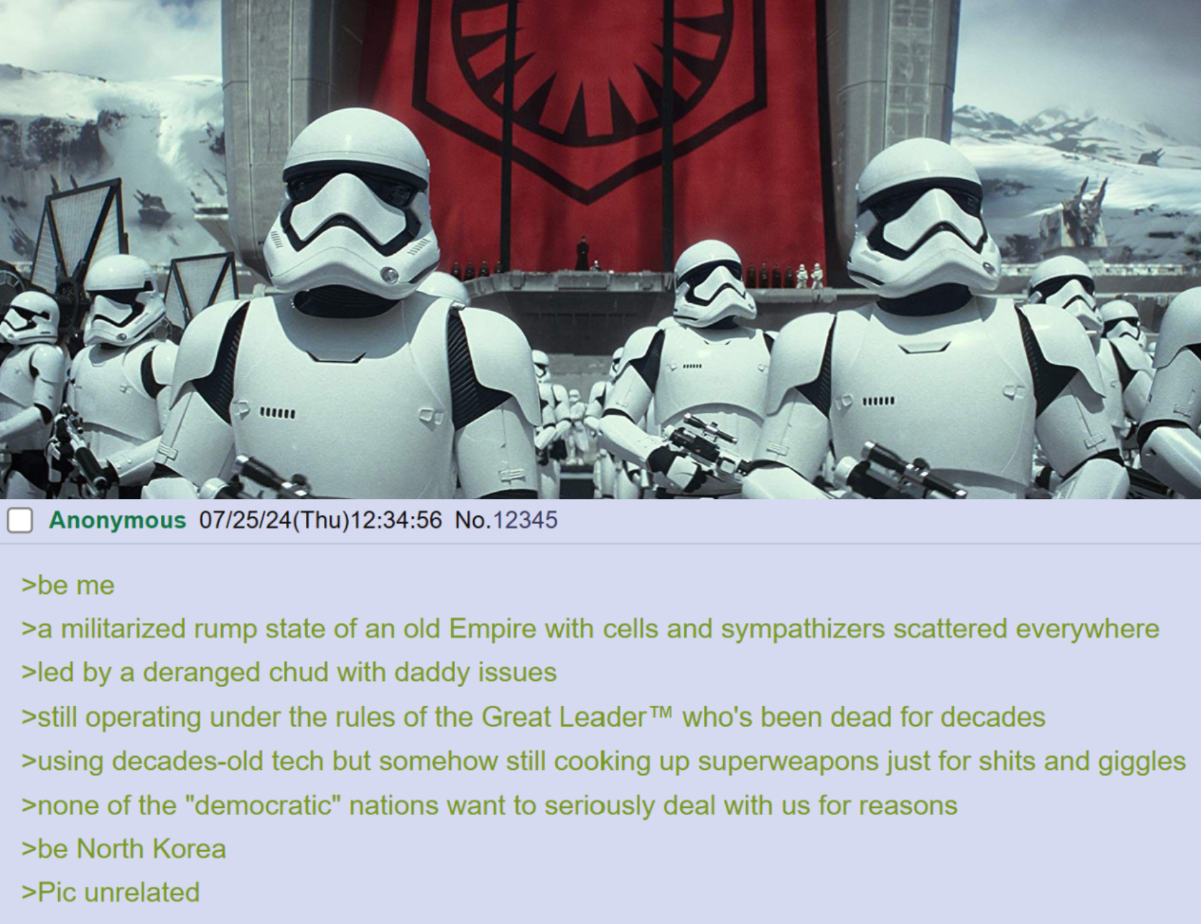 Greentext Stories - Anon on the First Order | /r/Greentext