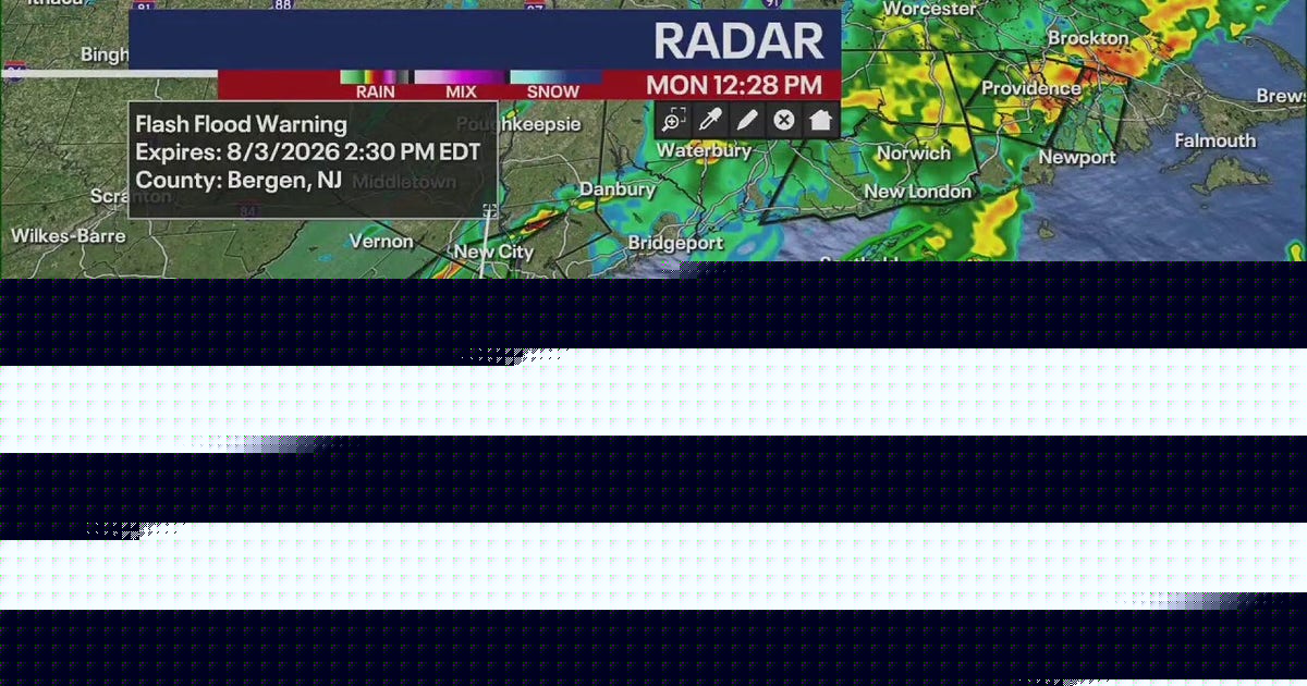 Flash floods warnings in NYC, NJ amid heavy rainfall, thunderstorms Monday