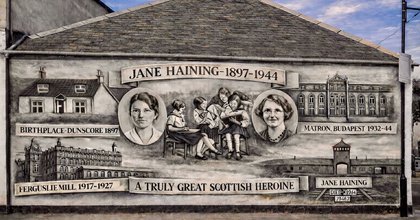 Artwork for mural dedicated to Scot who cared for Jewish girls unveiled