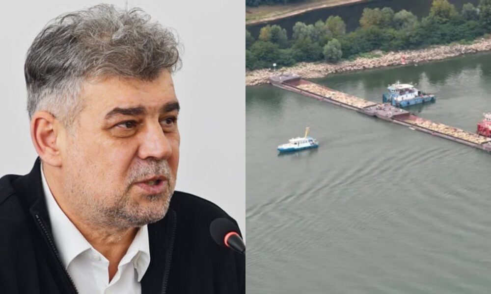 Marcel Ciolacu critică dur operațiunea de scufundare a barjelor în Dunăre: „Nu s-a întâmplat nimic, fiindcă normal că s-au schimbat curenții, era logic. Să vedeți cât o să ne coste să le scoatem de acolo”
