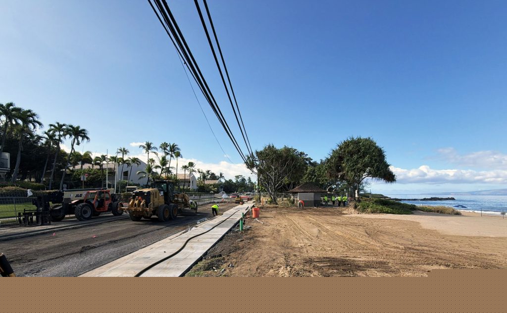 South Kīhei Road near Kamaʻole II Beach Park to reopen ahead of schedule on Aug. 11, 2026
